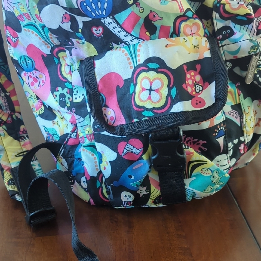 Lesportsac Vibrant Backpack with Black Accents - Picture 4 of 9